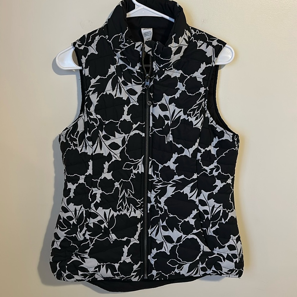 JOCKEY Womens Reversible Floral Winter Vest with Pockets Size S